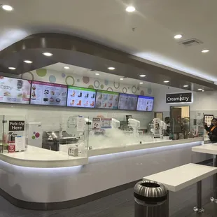 people standing in line at the counter