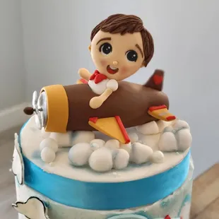 Travel theme cake topper