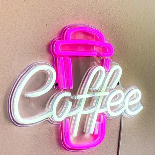 a neon coffee sign