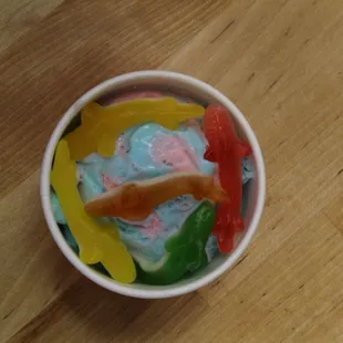 a bowl of gummy bears