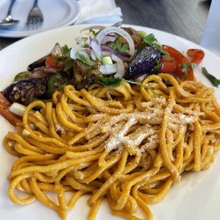 45. Eggplant with choice of meat
