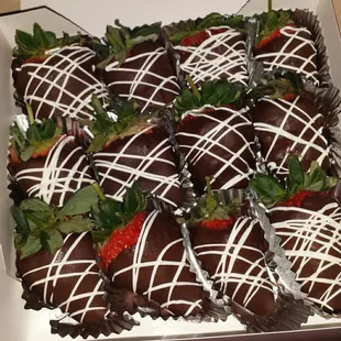 Chocolate covered strawberries.  They are big juicy and sweet. Very reasonable prices.