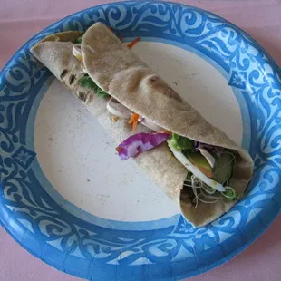 a tortilla on a plate