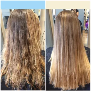 Brazilian Blowout by Maryana  before and after.