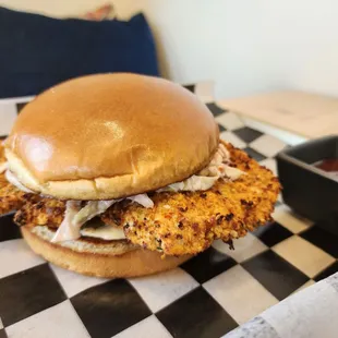 Korean chicken sandwich, sans chips