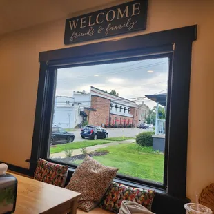 View out the big bay window