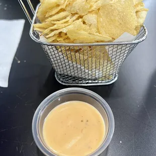 Chips with homemade sauce