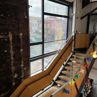 Creative Alliance staircase with great visibility of surrounding neighborhood.