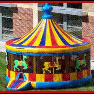 Our signature Carousel Moonwalk is just one of hundreds of inflatables you can choose from.