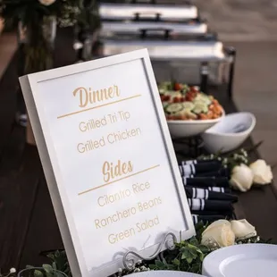 Open flame bbq menu