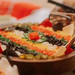 a plate of food on a table