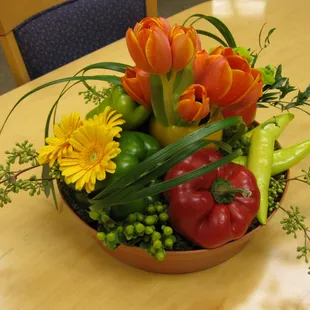 One of a kind floral arrangement created in our in house floral studio