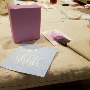 Trying out a fun craft sampling.