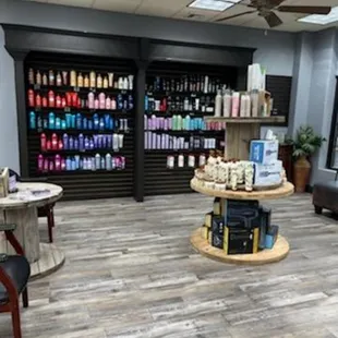 We carry Redken, Pureology and Mizani hair products.