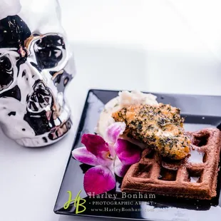 Red Velvet Chicken and Waffles