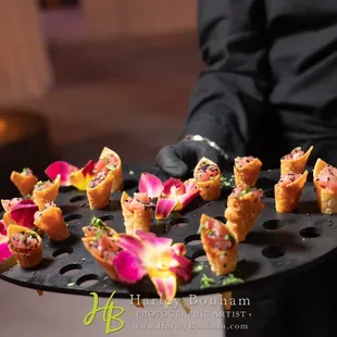 Ahi Tuna Poke in Won Ton Cones