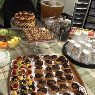 Office party with petit fours