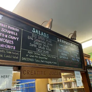Salad menu
