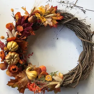 Fall wreath workshop