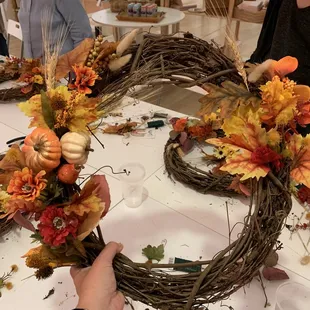 Fall wreath workshop