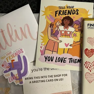 I received this lovely Galentine&apos;s Day present from Creative Kind in the mail. That&apos;s is above and beyond customer service!!