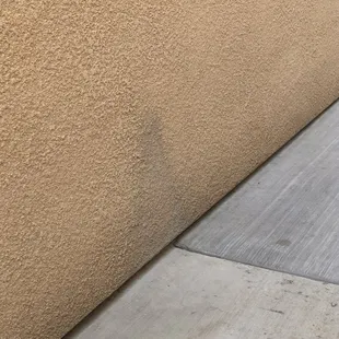 stained stucco after pouring concrete.