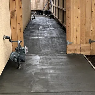 First pour. Look at how bad it looks and they had just finished. They were ok leaving that way.