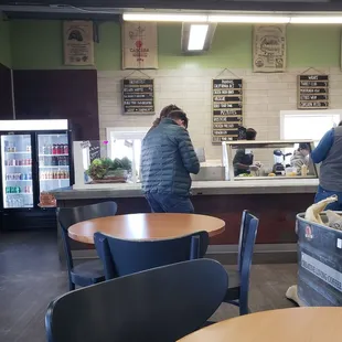 two people in a coffee shop