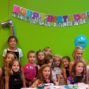 Kids love celebrating their birthday at Creative Me Art Studio.