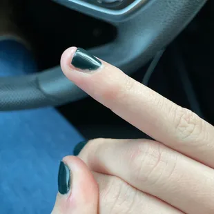 Bad nail job.