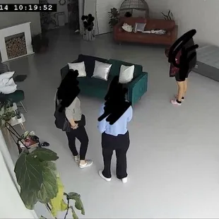 What the studio looked like when the previous client before me left