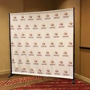 Backdrop banner with stand and carry bag