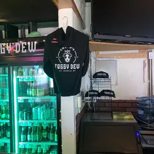 a t - shirt hanging on a bar