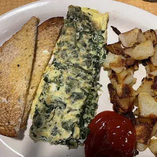 Spinach omelet