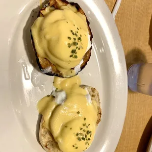 Egg Benedict with hollandaise sauce