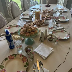 Lovely set breakfast table.