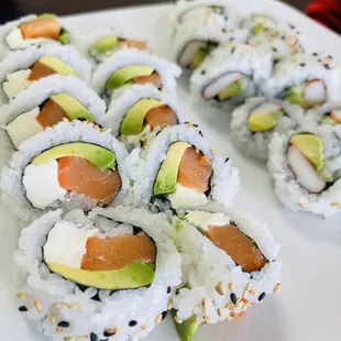 Philadelphia roll and Cali roll