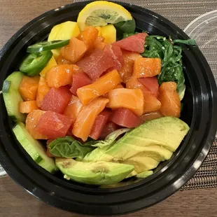7. Tuna and Salmon Poke Bowl