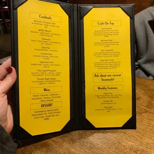 the menu