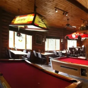 pool table and bar
