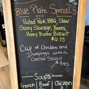 This evenings Blue Plate specials!!  Aug 23,2024