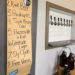 Beers in tap at this time. Come on in for a pint or get your growler filled!!!