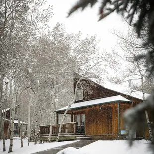 Spring dusting of snow on the Mt. Antero Chalet