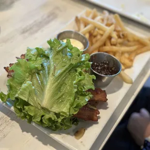 Protein style Brie and bacon burger. Yummy!