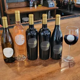 a selection of wines