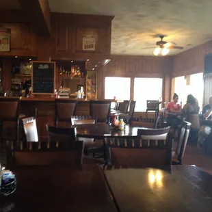 The restaurant inside.