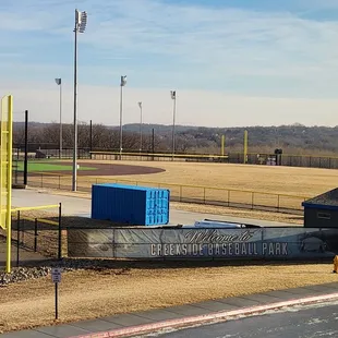Baseball complex on north side of hotel.