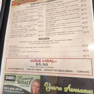 updated menu 1/21/23