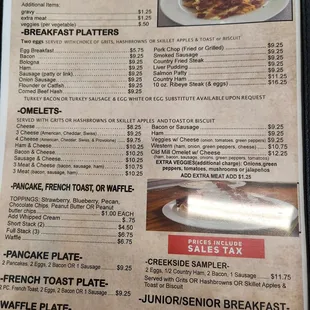 updated menu 1/21/23