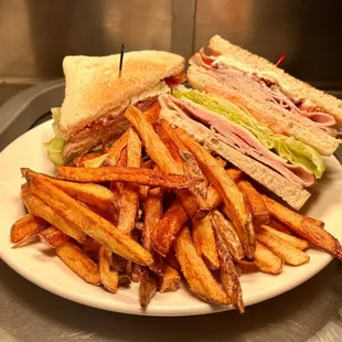 "Heather's Club", pictured with our fresh cut french fries.